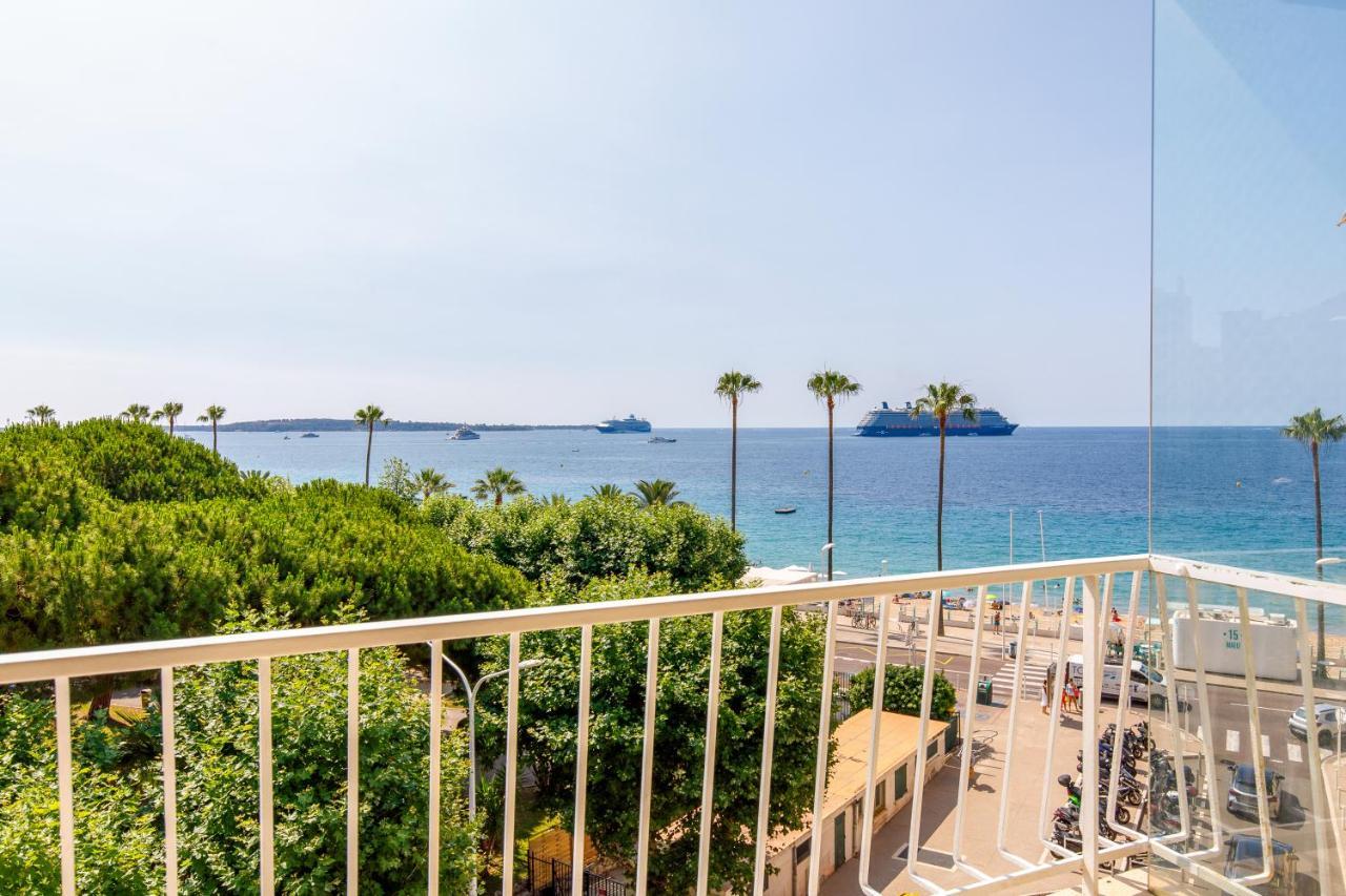 Vue Mer Exceptionnelle Sur Plage Du Midi En 1Re Ligne- 2 Chambres Cannes Exterior foto